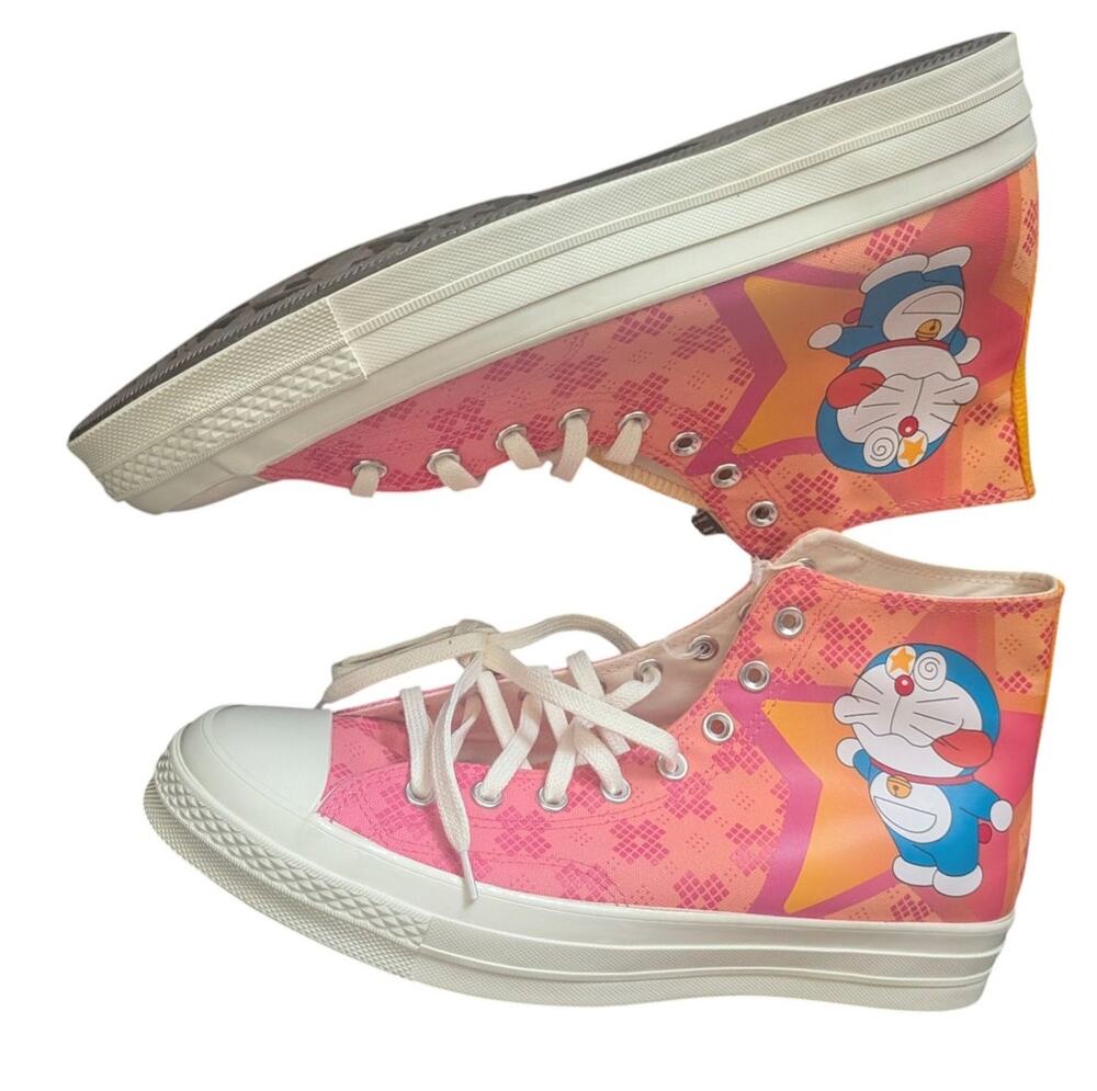 New Converse Doraemon Chuck 70 HI Habanero Gold Flamingo Size 12  A15790C Shoes
